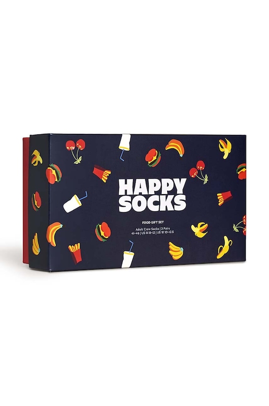 Ponožky Happy Socks Gift Box Food 3-pack P000695 námořnická modř