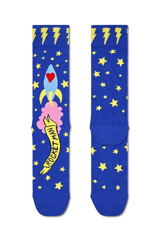 Happy Socks sosete Rocket Man sosete lungi albastru P000668