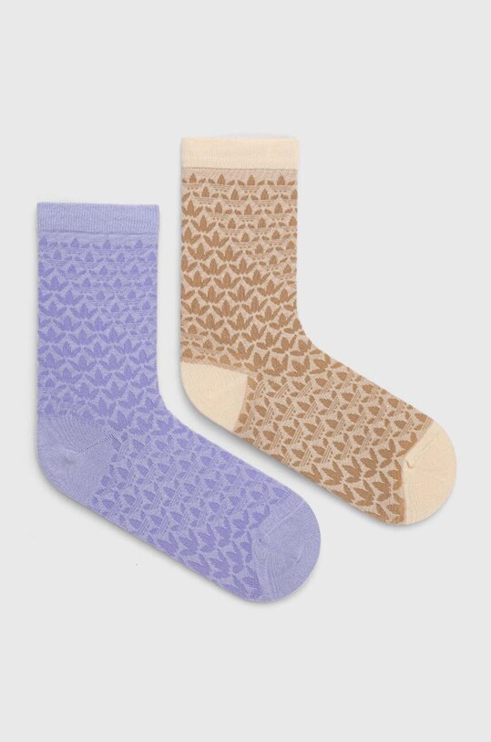 Шкарпетки adidas Originals 2-pack довгі шкарпетки фіолетовий IS1264
