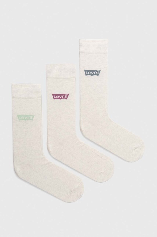 Levi's skarpetki 3-pack melanż beżowy 37157.1079