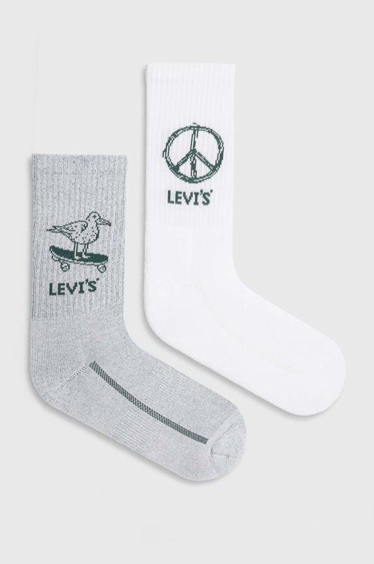 Levi's skarpetki 2-pack skarpetki długie biały 37157.1066