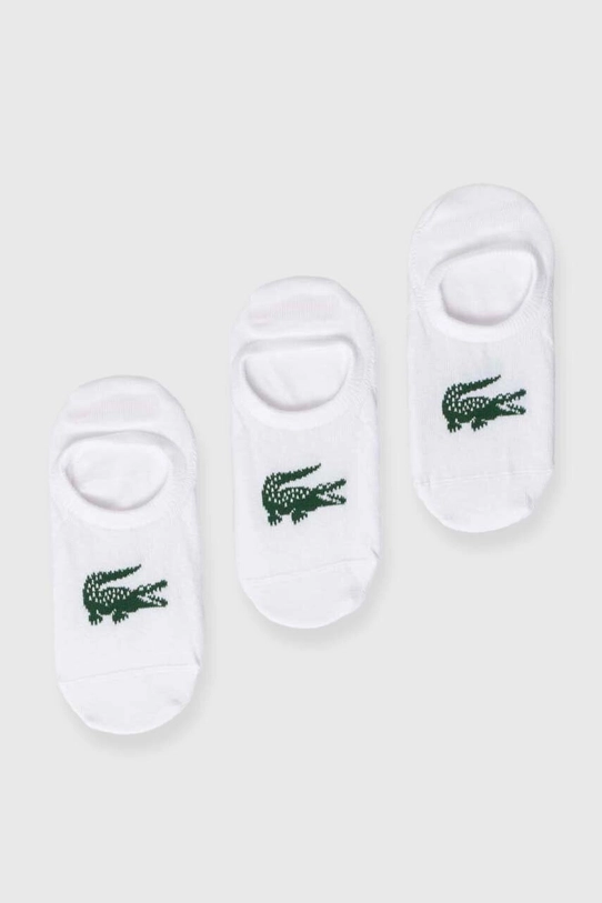 Lacoste sosete 3-pack sosete scurte alb RA7872