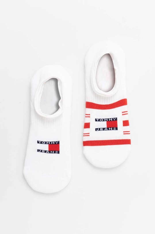 Tommy Jeans skarpetki 2-pack skarpetki krótkie biały 701227803