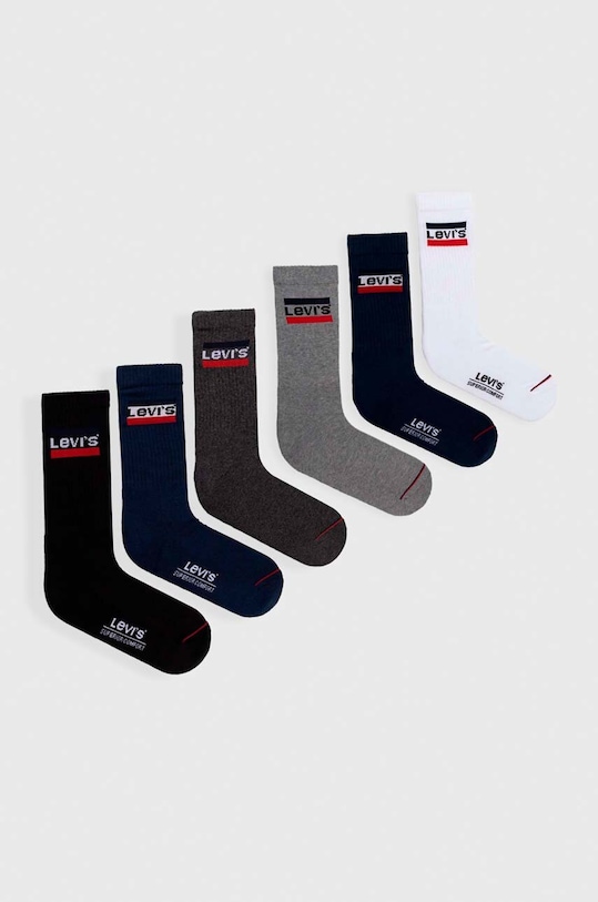 Шкарпетки Levi's 6-pack довгі шкарпетки барвистий 37157.0816