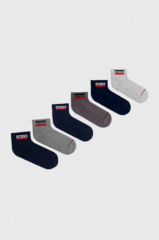 Шкарпетки Levi's 6-pack довгі шкарпетки сірий 37157.0891