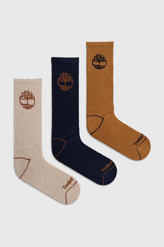 Timberland skarpetki 3-pack skarpetki długie multicolor TB0A2PTZY851