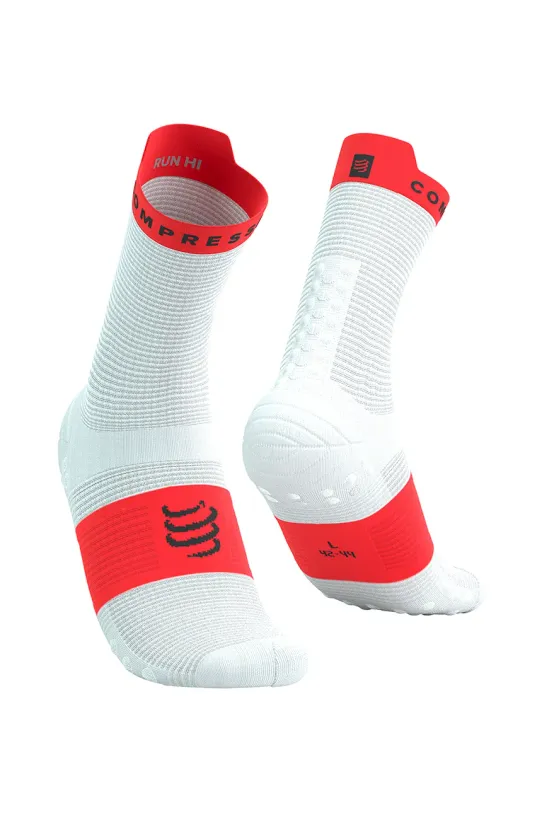 Compressport sosete Pro Racing Socks v4.0 Run High alb XU00046B