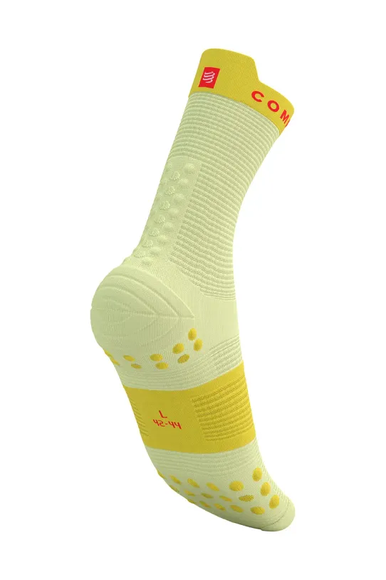 Odzież Compressport skarpetki Pro Racing Socks v4.0 Run High XU00046B żółty