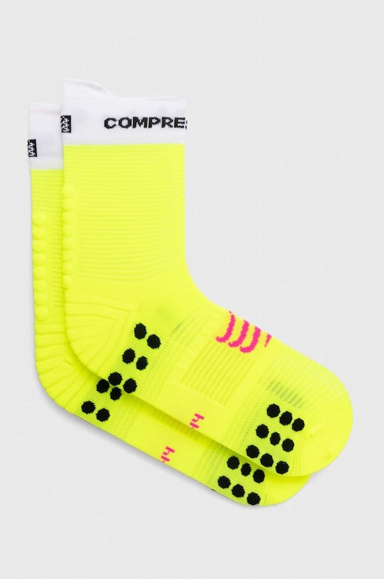 Compressport sosete Pro Racing Socks v4.0 Run High galben XU00046B
