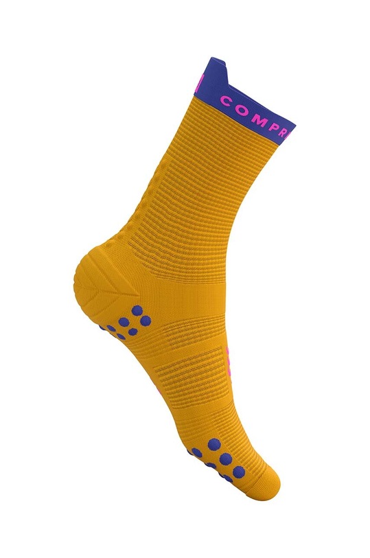 Compressport sosete Pro Racing Socks v4.0 Run High galben XU00046B