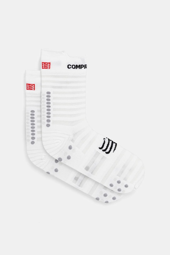 Compressport sosete Pro Racing Socks v4.0 Ultralight Run High - White/Alloy outdoor alb XU00050B