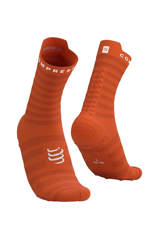 Compressport sosete Pro Racing Socks v4.0 Ultralight Run High - White/Alloy outdoor portocaliu XU00050B