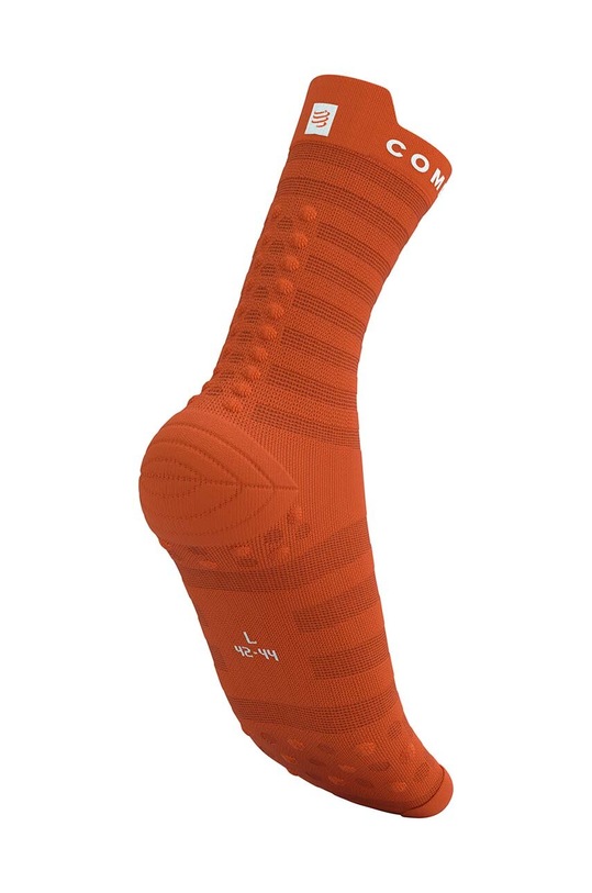 Compressport sosete Pro Racing Socks v4.0 Ultralight Run High - White/Alloy XU00050B portocaliu