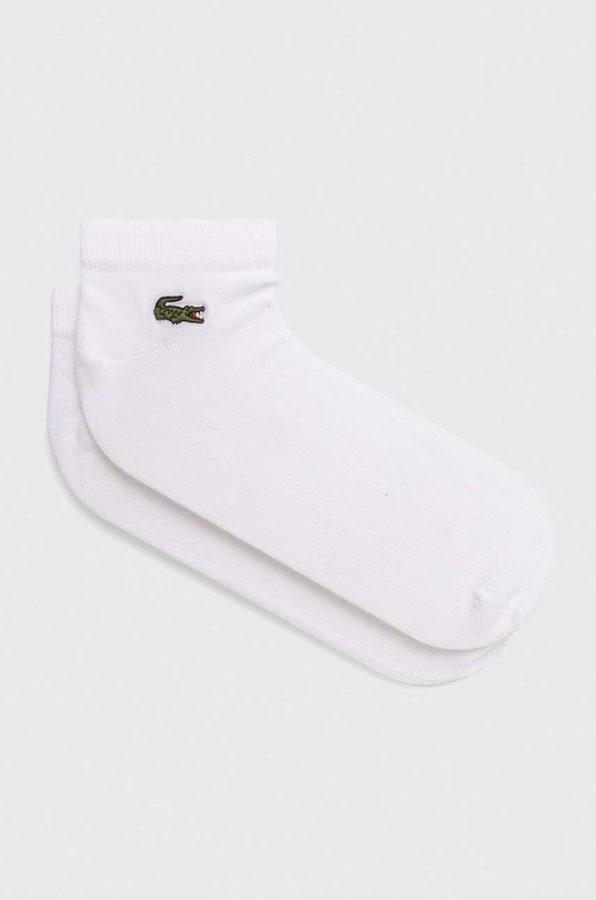 Lacoste sosete 2-pack sosete scurte alb RA4183T