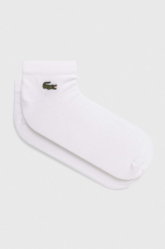Lacoste sosete 2-pack sosete scurte alb RA4183T