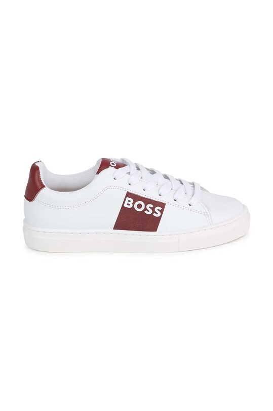 BOSS sneakersy skórzane dziecięce J50854.32.35 biały SS24