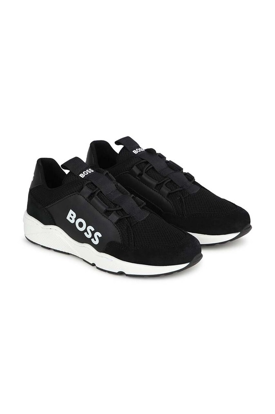 Dětské sneakers boty BOSS přírodní kůže černá J50856.32.35