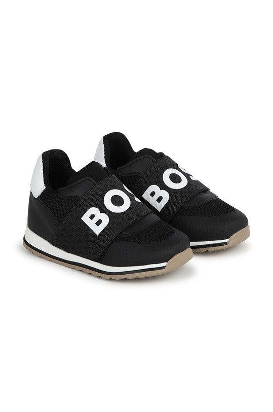 Dětské sneakers boty BOSS přírodní kůže černá J50869.22.30