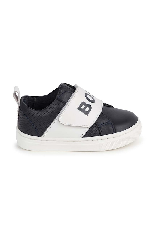 Dětské kožené sneakers boty BOSS J50870.22.30 námořnická modř SS24