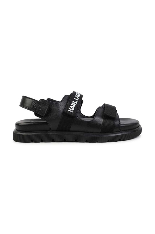 Παιδικά δερμάτινα σανδάλια Karl Lagerfeld Z30014. μαύρο SS24