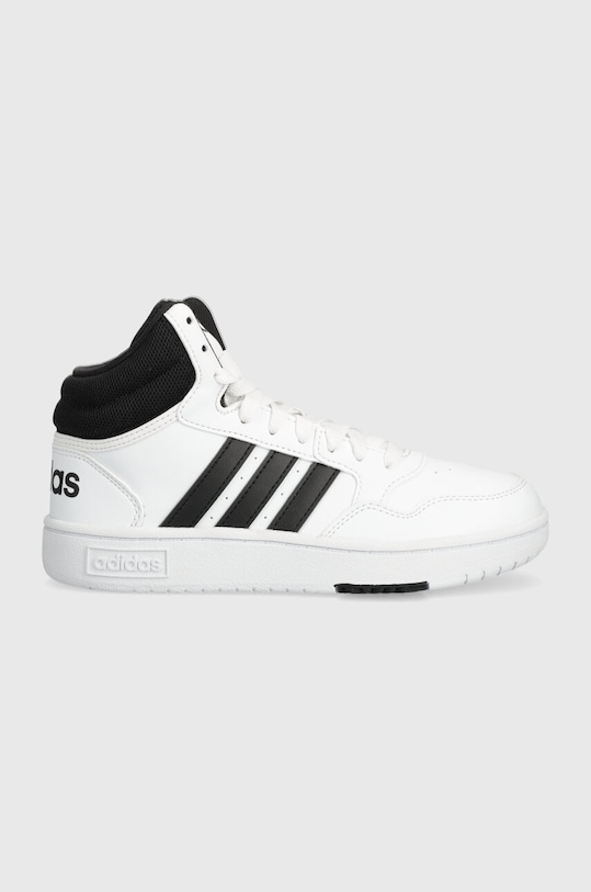 Детские кроссовки adidas Originals HOOPS 3.0 MID K имитация натуральной кожи белый IG3715