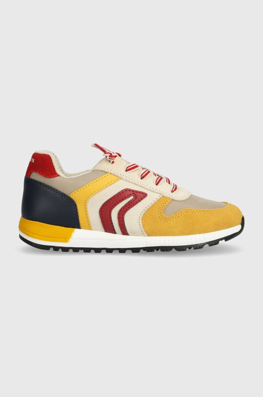Geox sneakers pentru copii ALBEN piele întoarsă galben J459EB.022FU.28.35