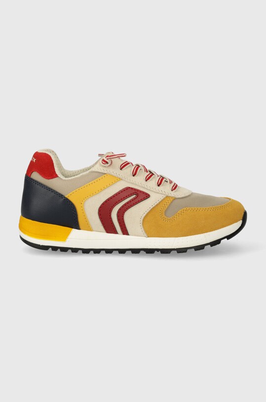Geox sneakers pentru copii ALBEN piele întoarsă galben J459EB.022FU.36.39