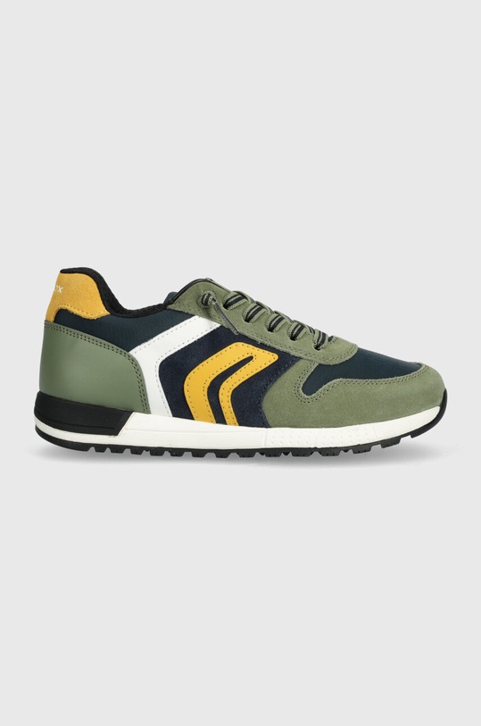 Geox sneakers pentru copii ALBEN piele întoarsă verde J459EB.022FU.36.39