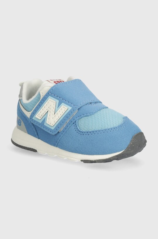 Detské tenisky New Balance NW574RCA imitácia semišu modrá NW574RCA