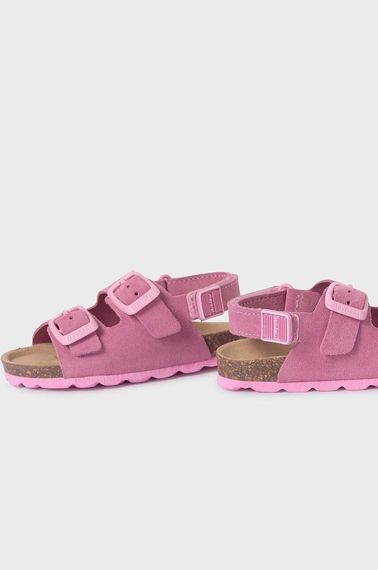 Mayoral sandale din piele intoarsa pentru copii 41603.I0B.Baby roz SS24
