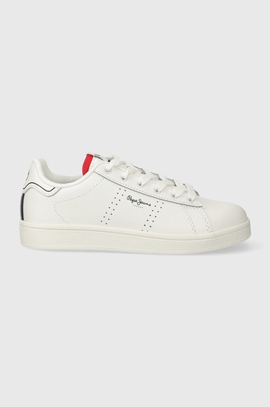 Dětské kožené sneakers boty Pepe Jeans PLAYER BASIC B nízký bílá PBS00001
