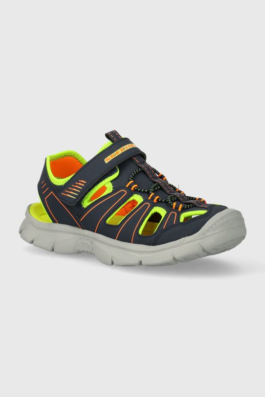 Skechers sandały dziecięce RELIX VALDER imitacja skóry licowej granatowy 406520L