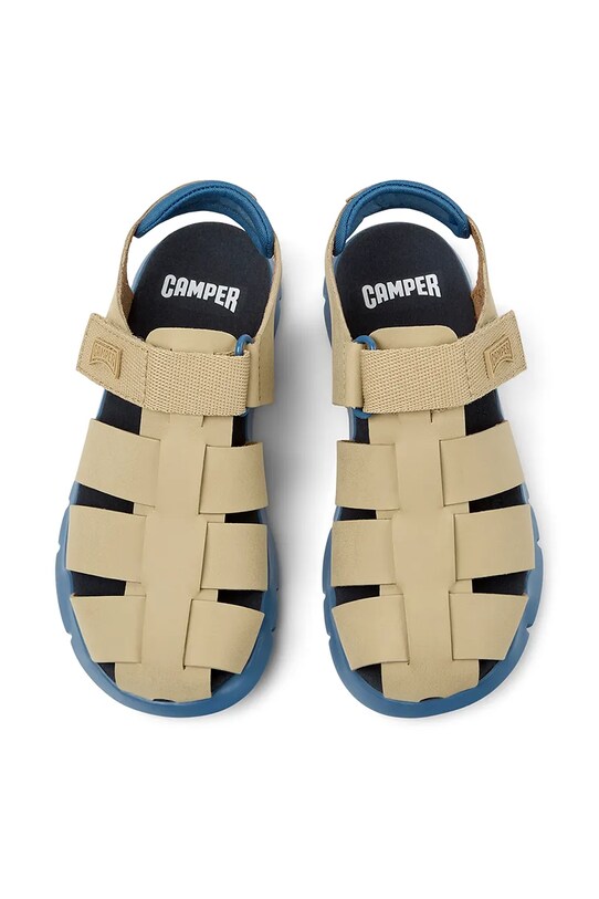 Дитячі шкіряні сандалі Camper бежевий K800242.25.34