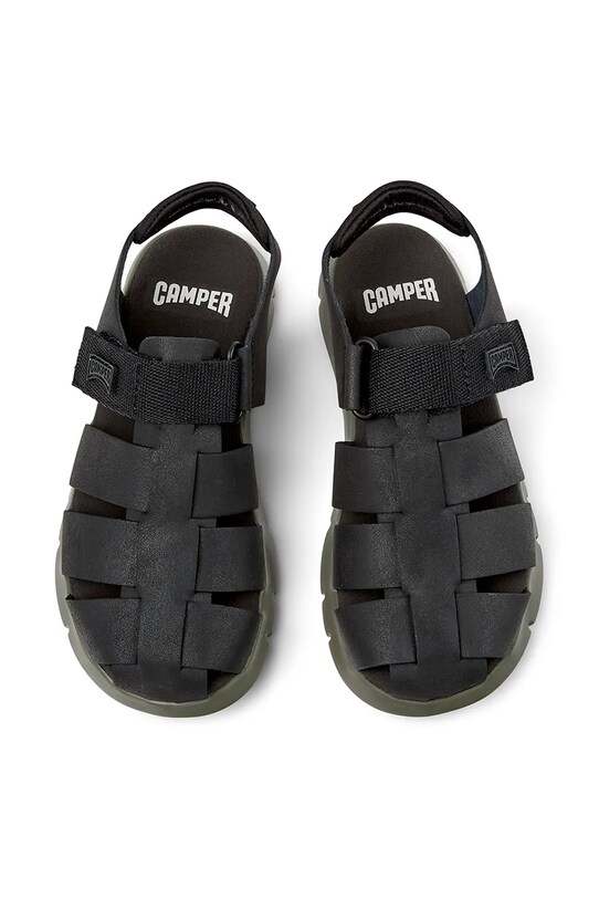 Παιδικά δερμάτινα σανδάλια Camper μαύρο K800242.25.34