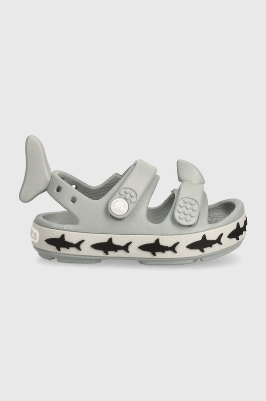 Crocs sandały dziecięce Crocband Cruiser Shark SandalT 210031.Crocband.Cruiser szary SS24