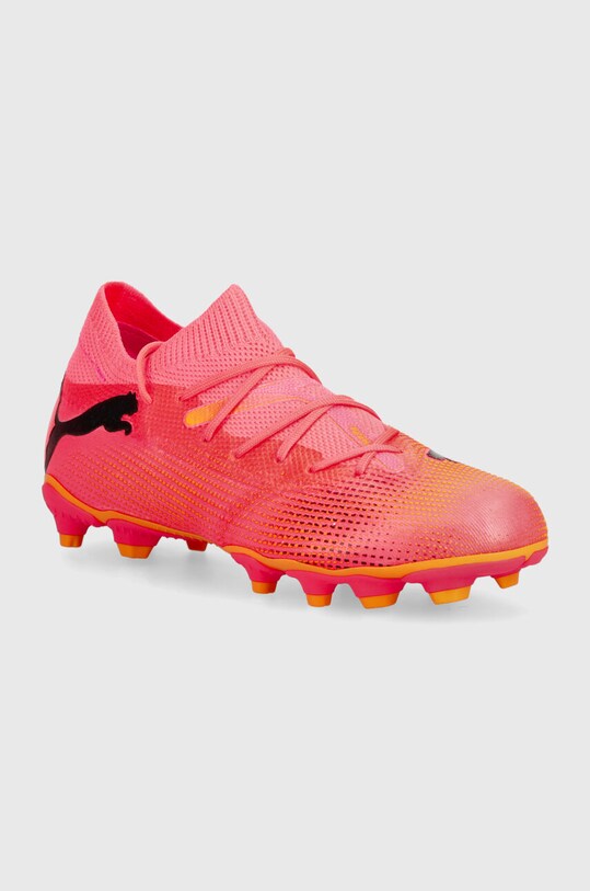 Dětské kopačky Puma FUTURE 7 MATCH FG/AG Jr textilní růžová 107729