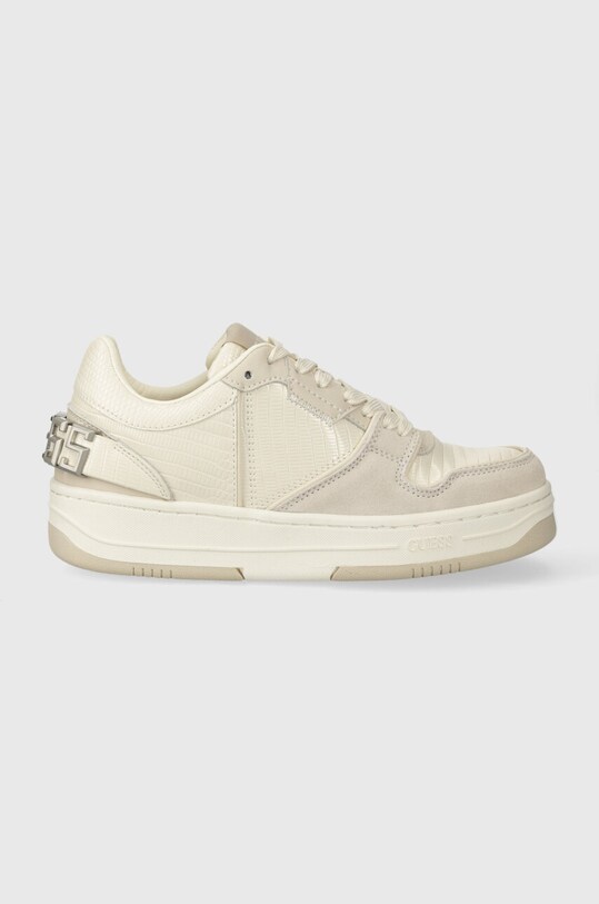 Tenisky Guess ANCIE imitace kůže bílá FLPANC.PEL12.WHITE