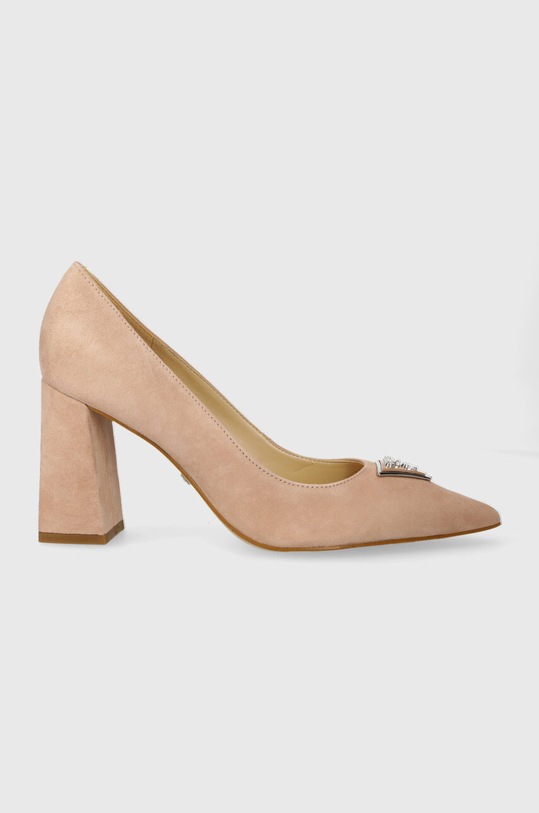 Semišové lodičky Guess BARSON semišová koža béžová FLPBAR.SUE08.NUDE