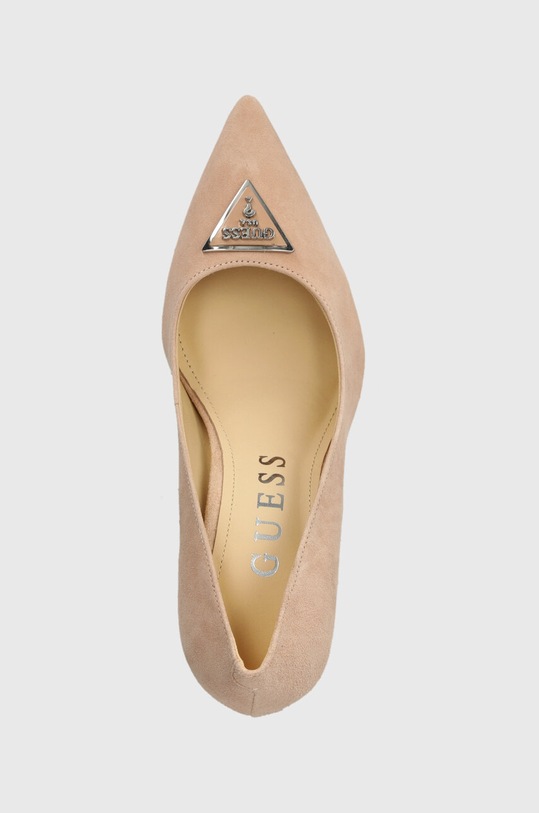 Semišové lodičky Guess BARSON béžová FLPBAR.SUE08.NUDE