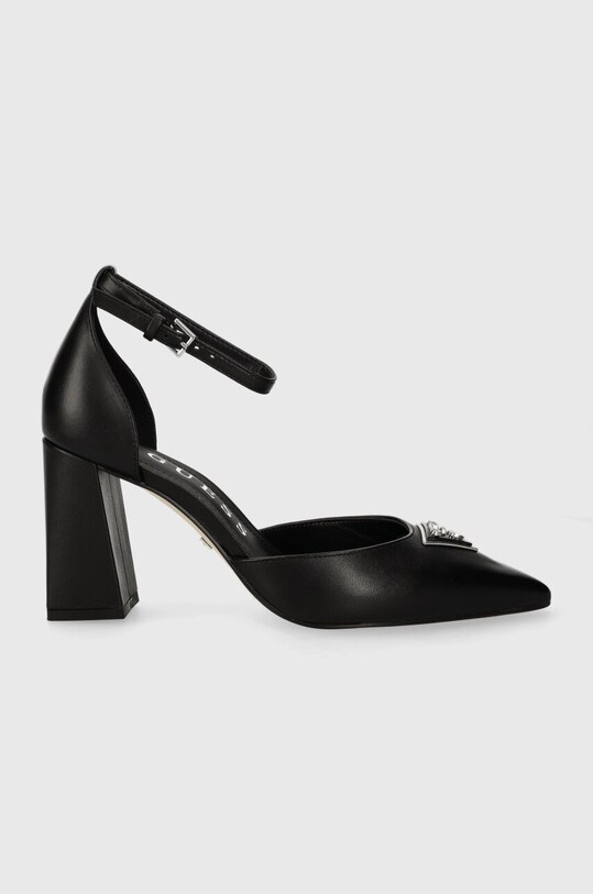 Kožené lodičky Guess BARSYN přírodní kůže černá FLPBSY.LEA08.BLACK