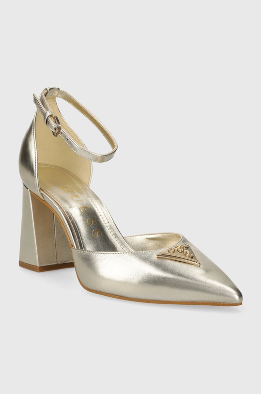 Kožené lodičky Guess BARSYN FLPBSY.LEM08.PLATI zlatá SS24