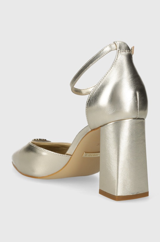 Boty Kožené lodičky Guess BARSYN FLPBSY.LEM08.PLATI zlatá