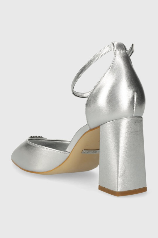 Obuwie Guess czółenka skórzane BARSYN FLPBSY.LEM08.SILVE srebrny