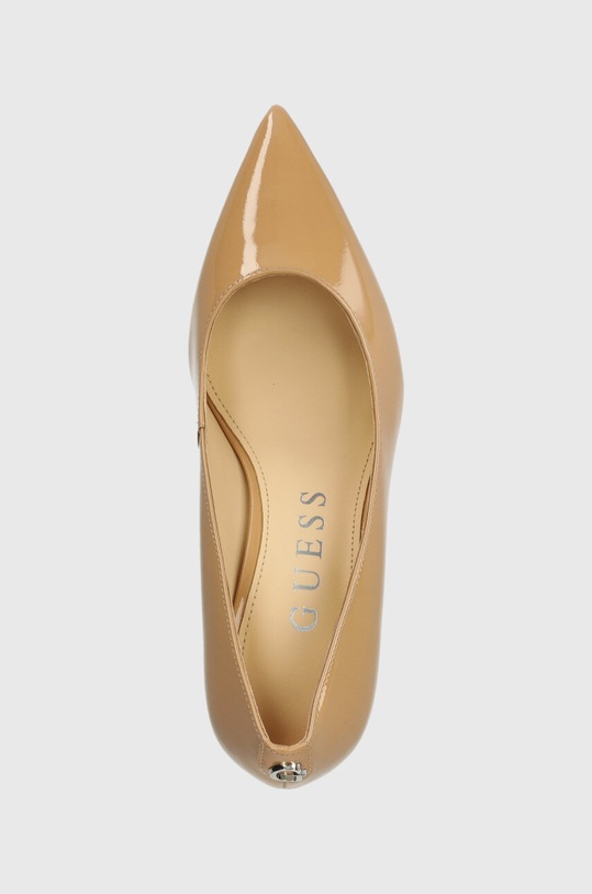 Guess szpilki skórzane BRAVO4 beżowy FLPBV4.PAT08.NUDE