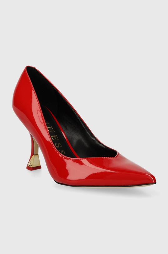 Guess szpilki skórzane BYNOW FLPBYN.PAT08.RED czerwony SS24