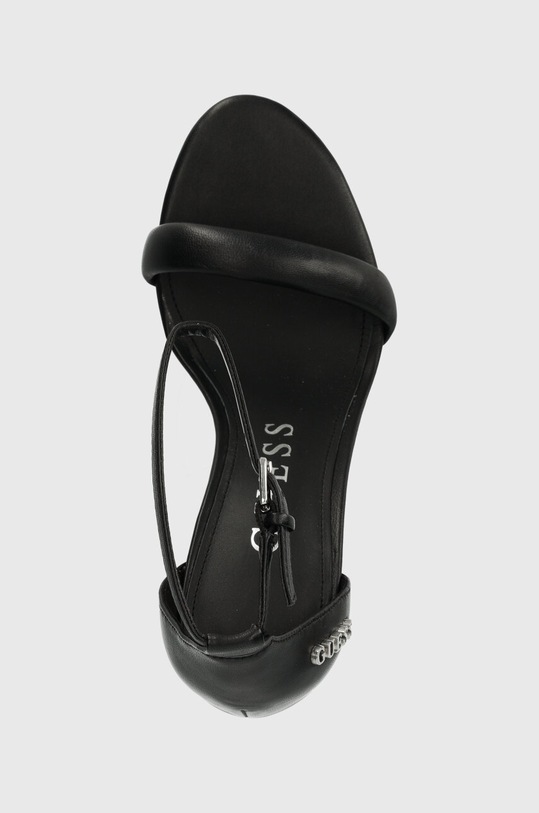 Guess sandały skórzane KABECKA czarny FLPKAB.LEA03.BLACK
