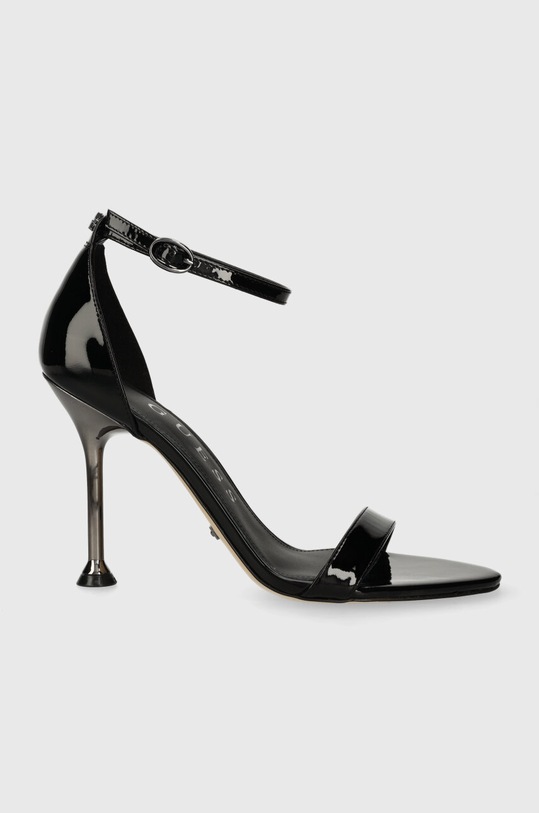 Guess sandale de piele NANY subțire negru FLPNAN.PAT03.BLACK