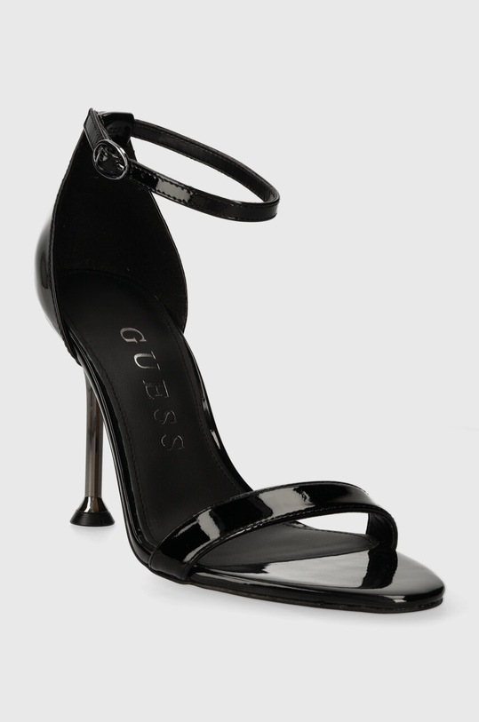 Guess sandale de piele NANY FLPNAN.PAT03.BLACK negru SS24
