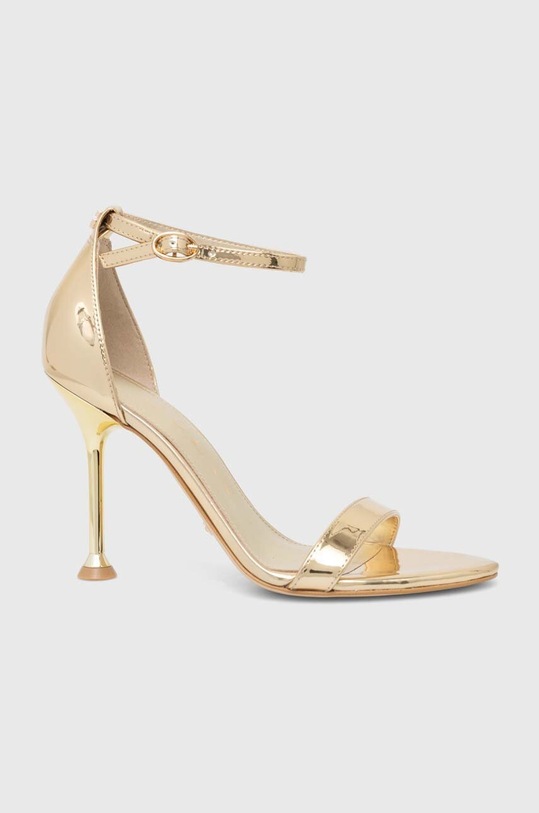 Sandále Guess NANY2 imitácia lakovanej kože zlatá FLPNY2.LEL03.GOLD