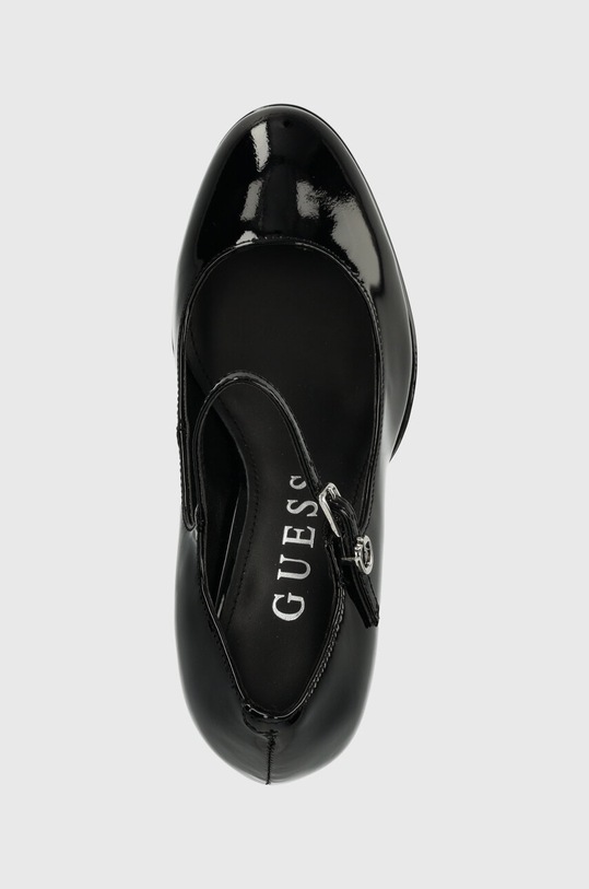 Guess czółenka skórzane PREMO czarny FLPPRE.PAT08.BLACK